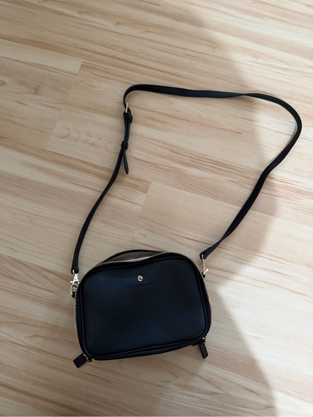 Spartina 449 Black Crossbody with Gold Hardware